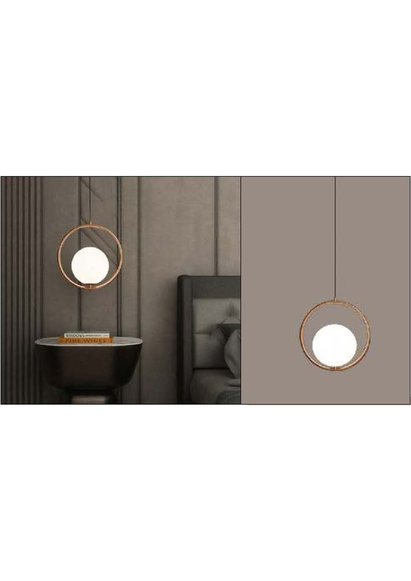 Beyond Lights - Gold Globe Pendant- GL